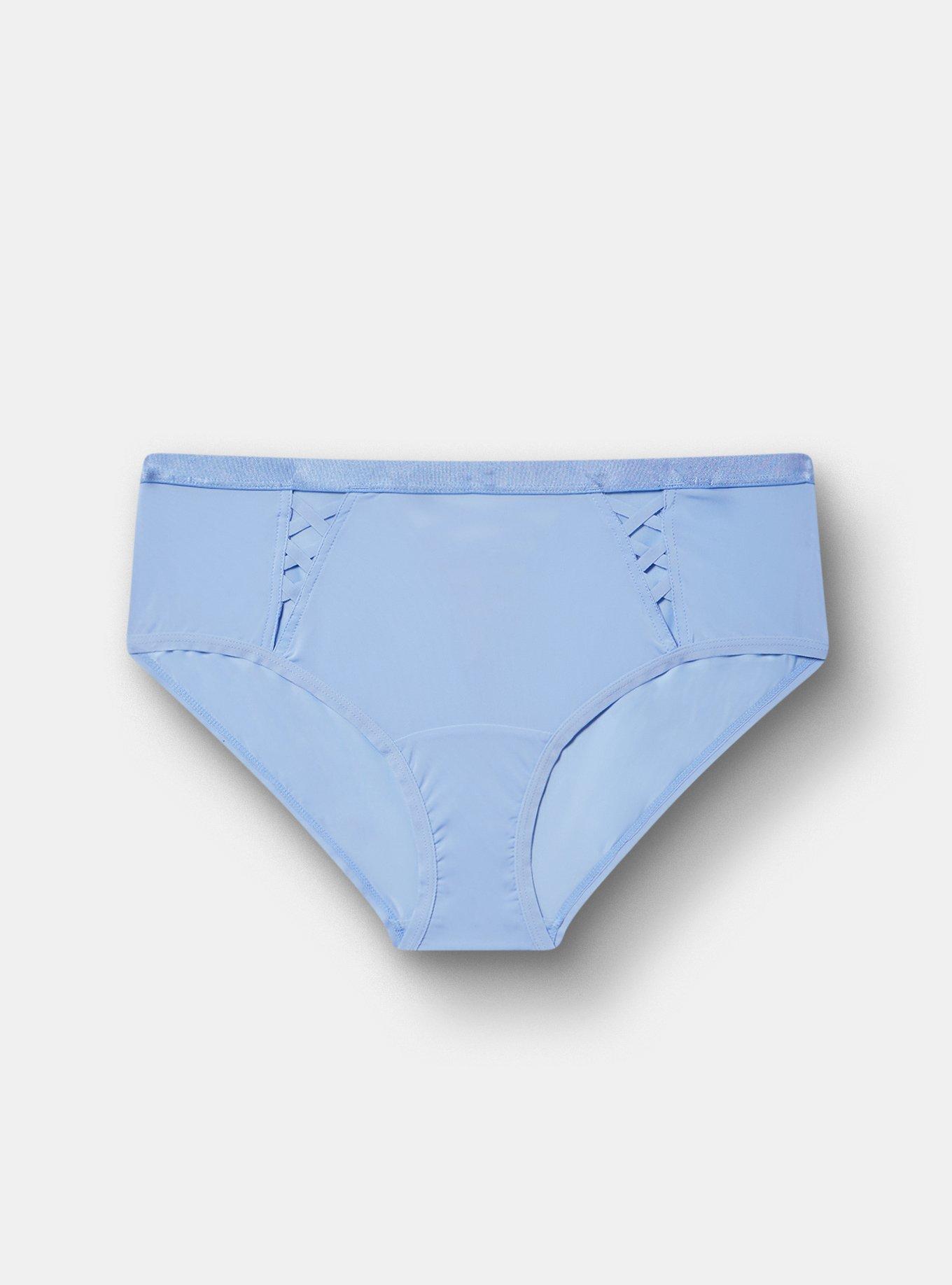 Microfiber Lattice Mid-Rise Hipster Panty, HYDRANGEA, hi-res