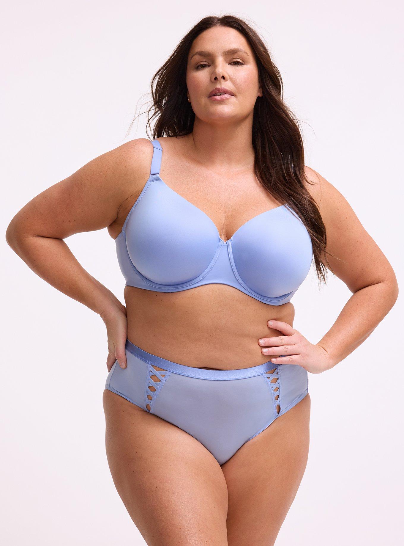 Microfiber Lattice Mid-Rise Hipster Panty, HYDRANGEA, hi-res