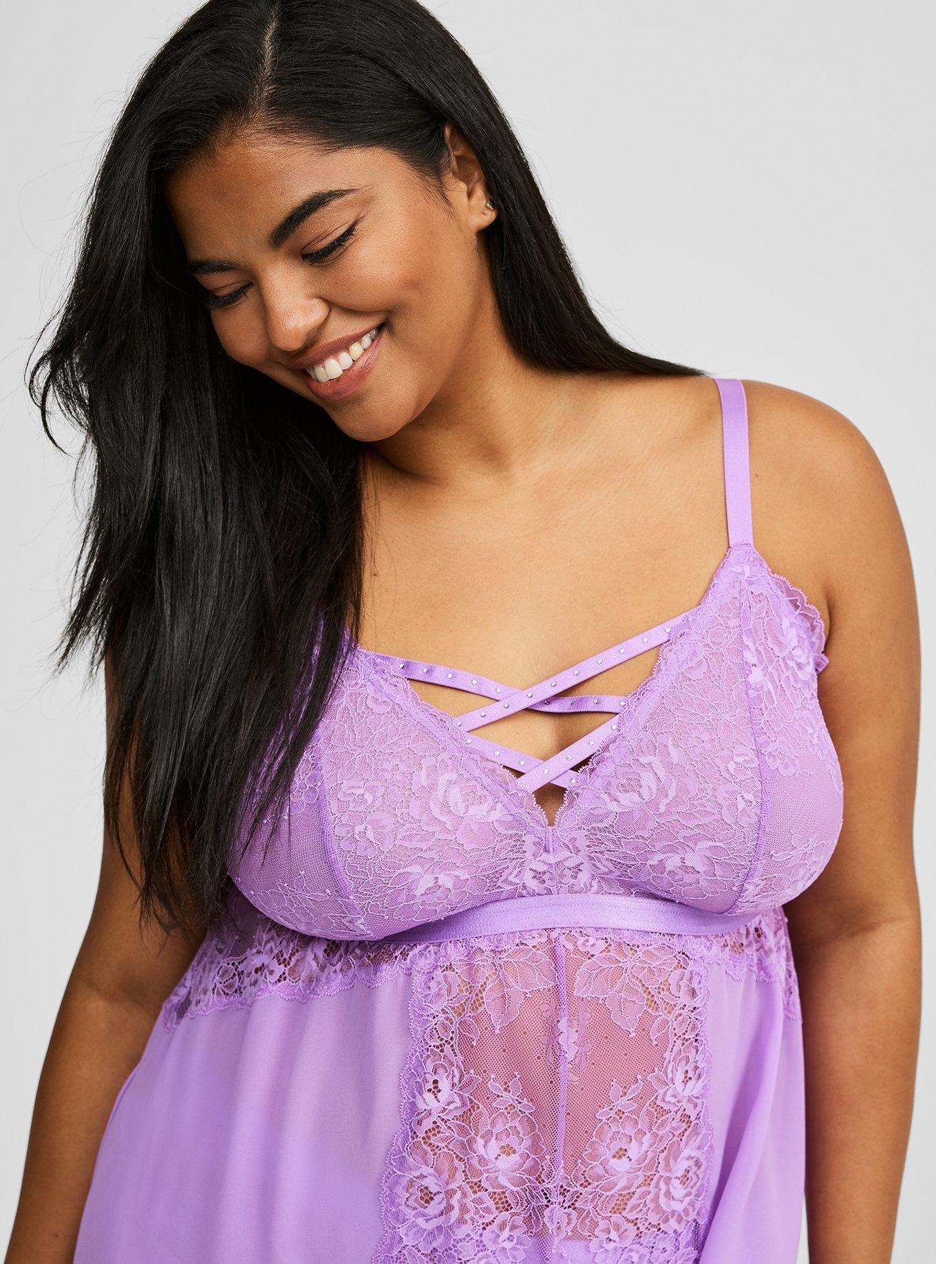 purple lace babydoll dress Womens Sheer Chiffon Lace Babydoll Dress Widow