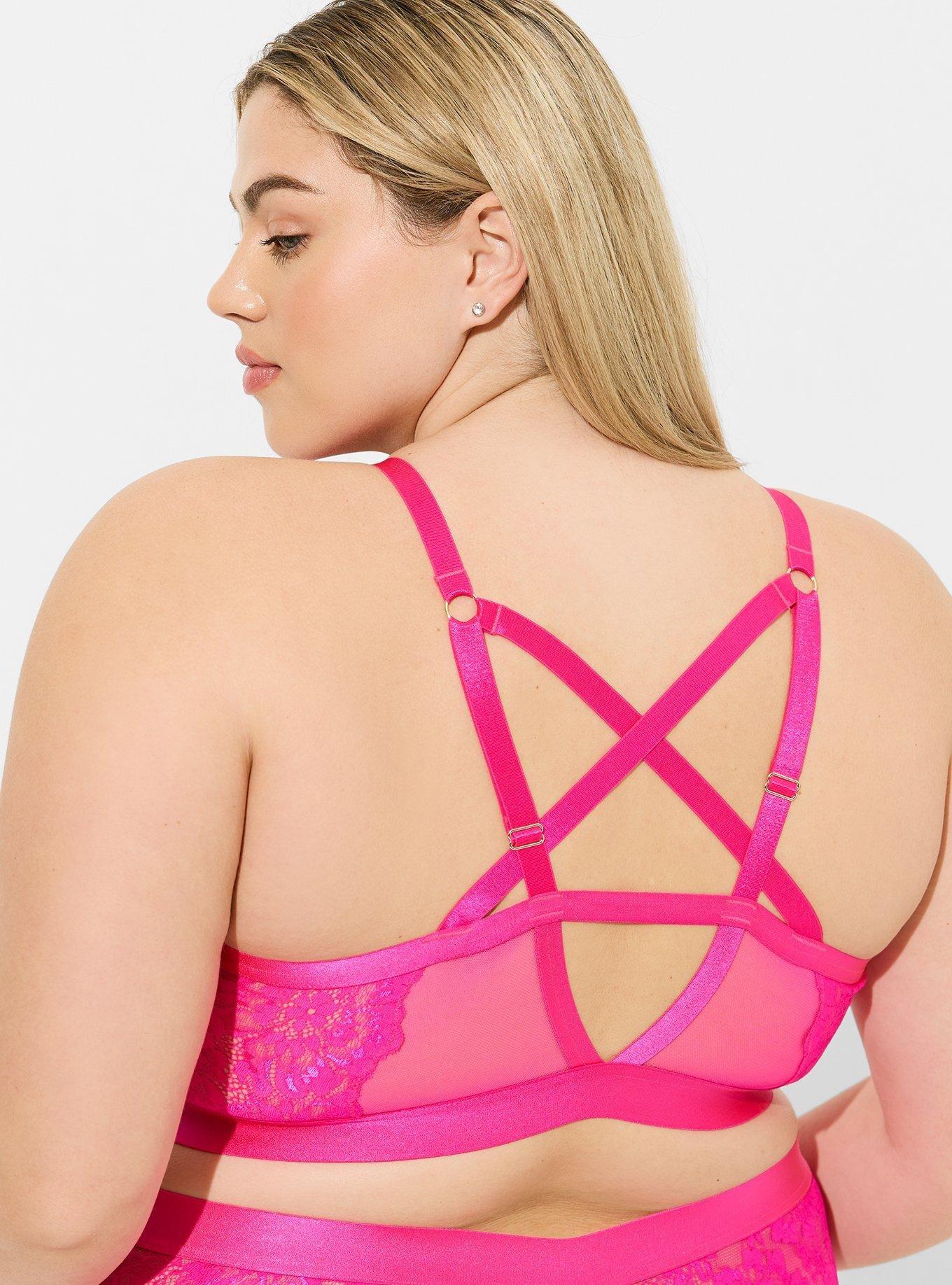 Strappy Detail Backless Lace Bralette