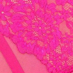 Floral Lace Strappy Mid Rise Cheeky Panty, PINK GLO, swatch