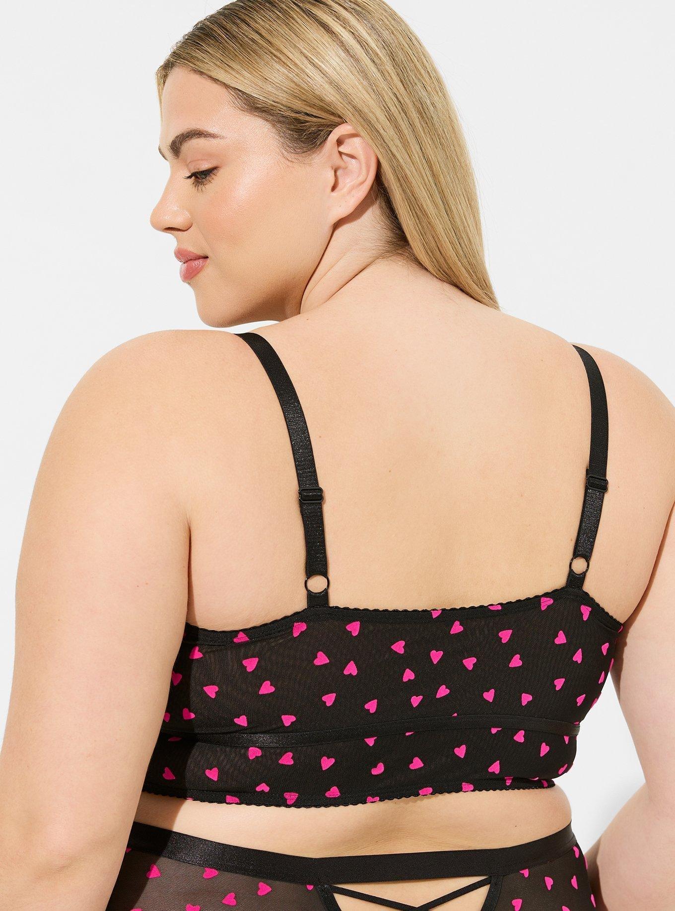 Plus Size - French Hearts 3 Piece Cup Bralette - Torrid