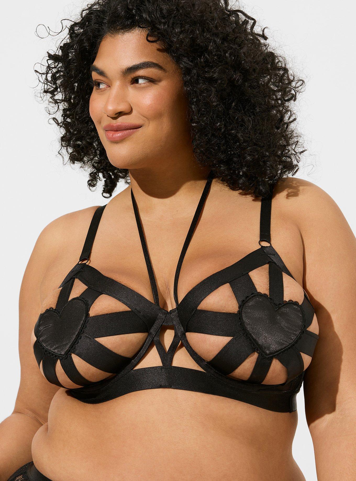 Plus Size - Strappy Heart Open Cup Bra - Torrid