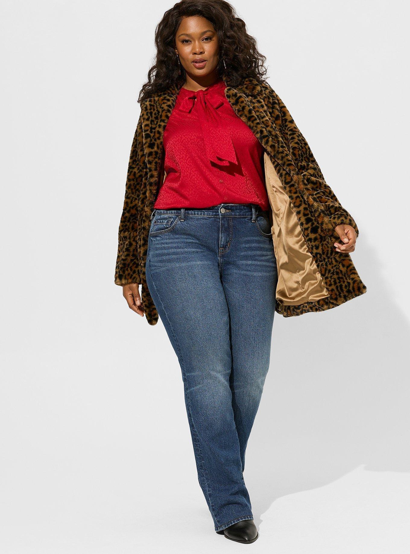 Plus Size - Faux Fur Longline Coat - Torrid