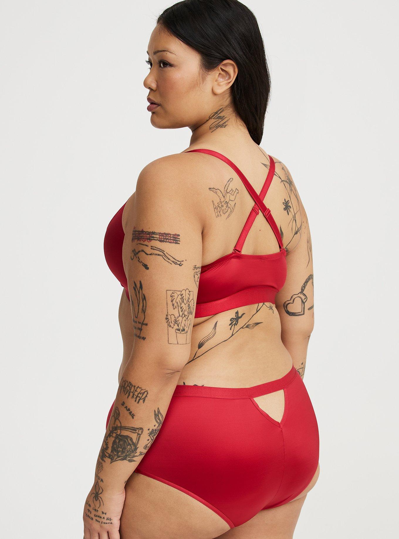 Shine Microfiber Mid Rise Cheeky Keyhole Back Panty