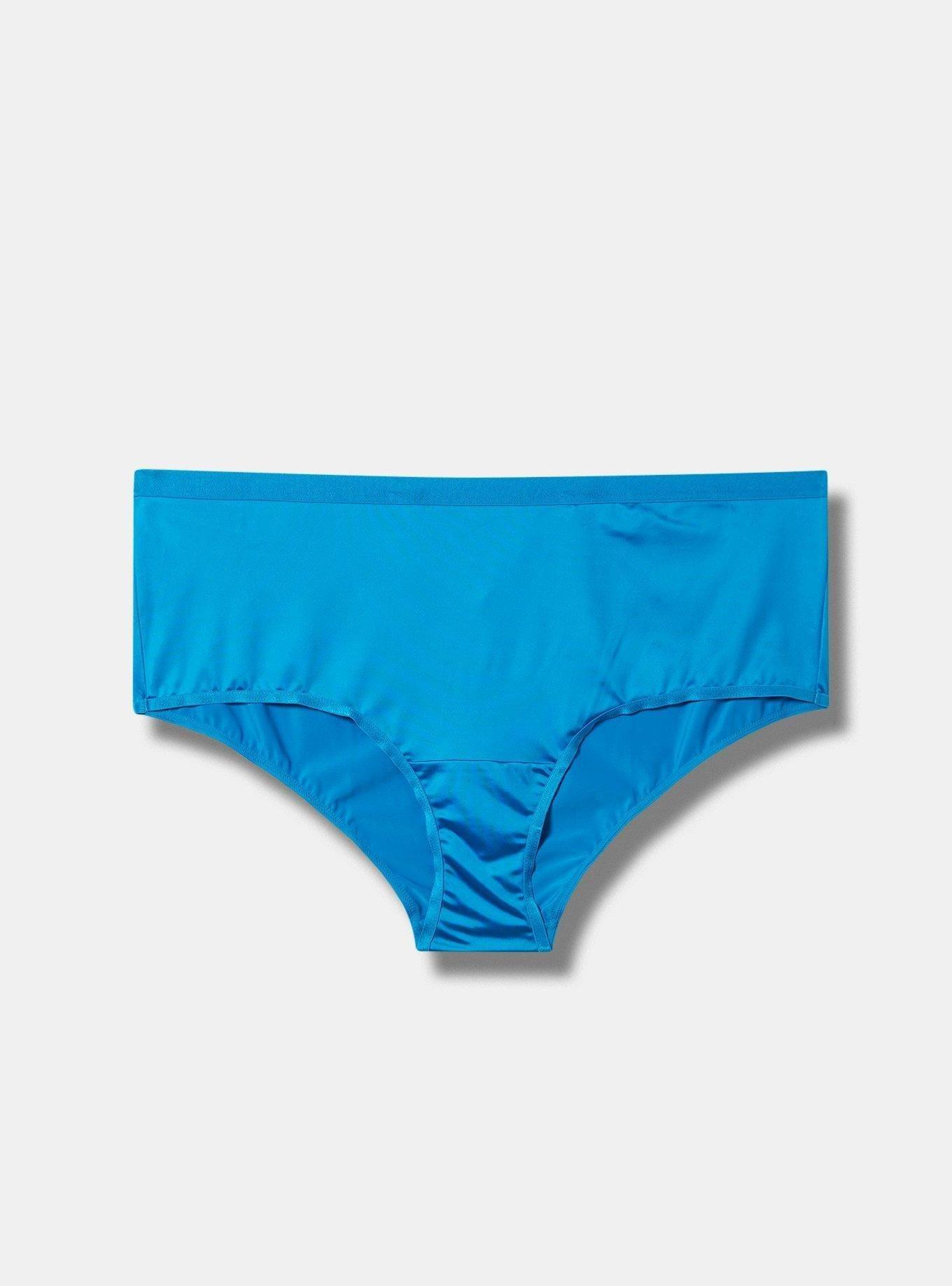 Plus Size - Teal Microfiber & Lace Cheeky Panty - Torrid