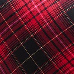 Shine Microfiber Mid-Rise Cheeky Panty, VERONA PLAID JESTER RED, swatch