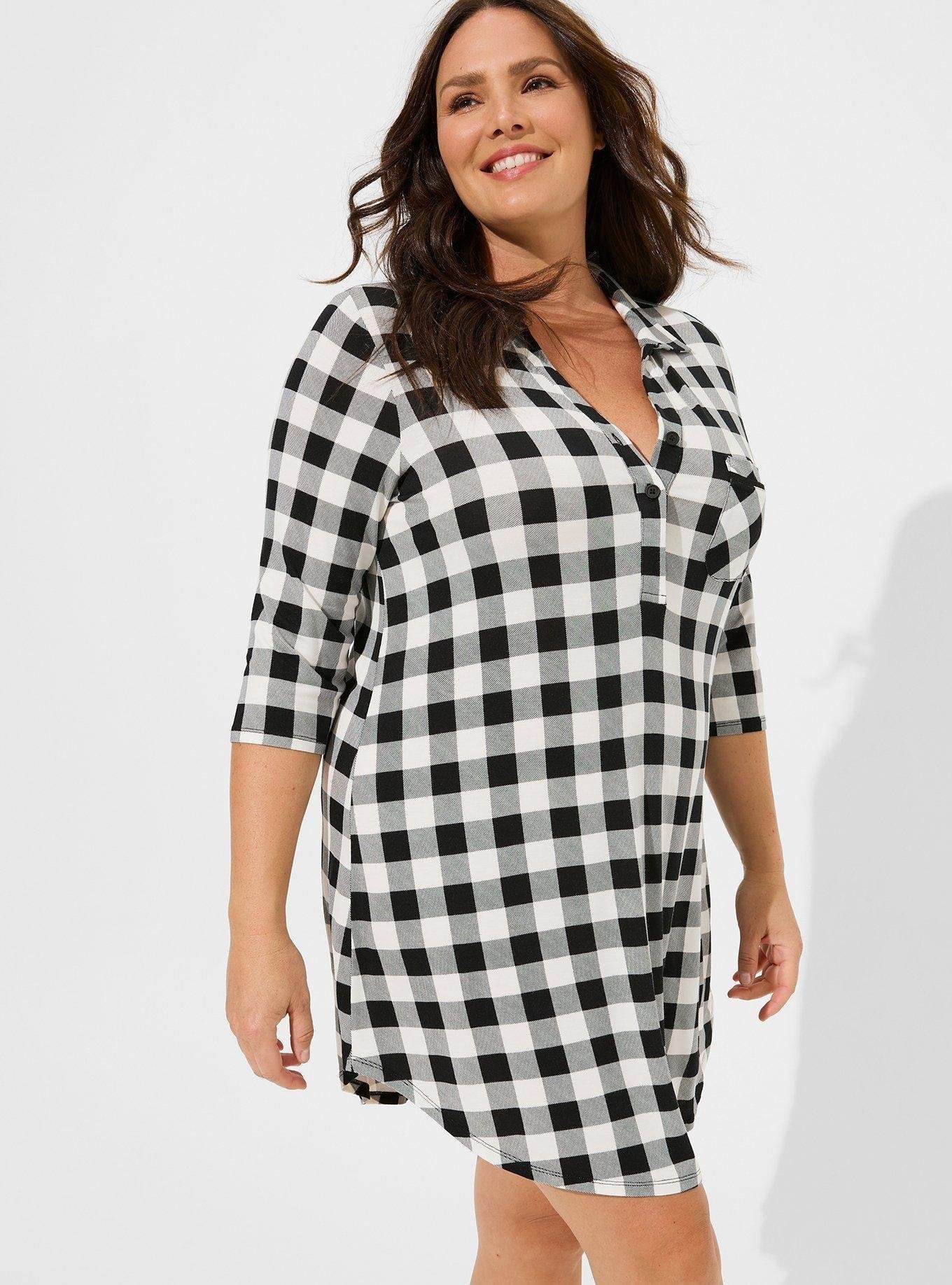 Plus Size - Super Soft Bamboo Jersey Shirttail Sleep Tunic - Torrid