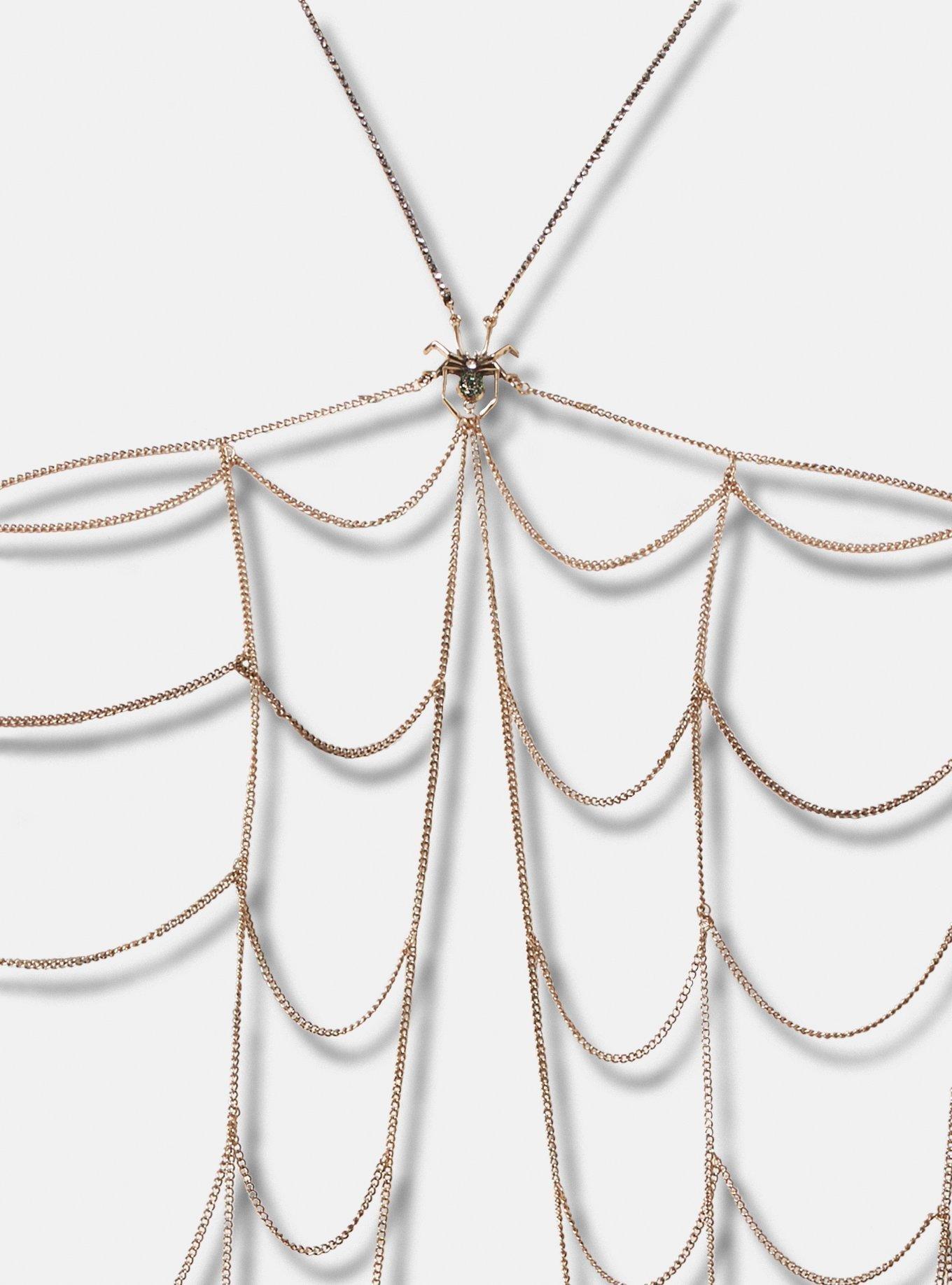 Plus Size - Spider And Web Body Chain - Torrid