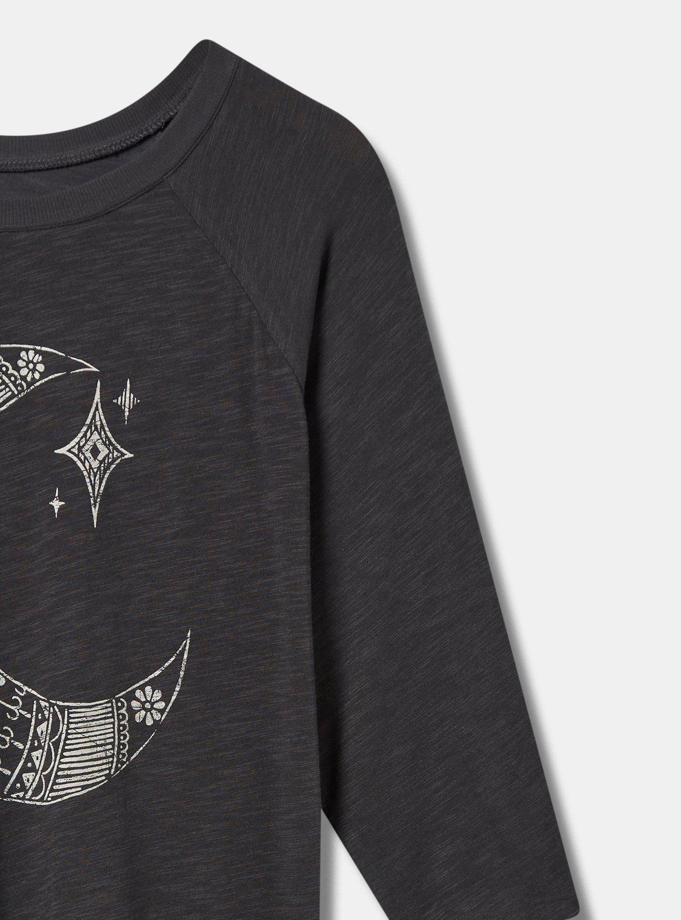 Moon Classic Fit Super Soft Slub Elbow Sleeve Raglan Tee, PHANTOM, alternate