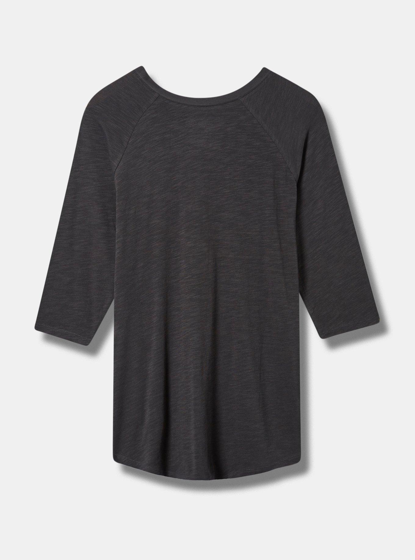 Moon Classic Fit Super Soft Slub Elbow Sleeve Raglan Tee, PHANTOM, alternate
