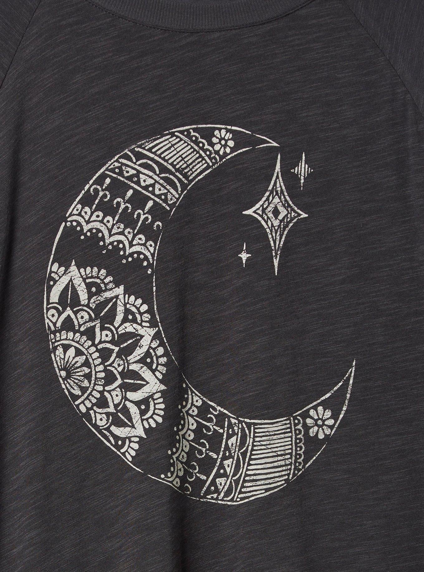 Moon Classic Fit Super Soft Slub Elbow Sleeve Raglan Tee, PHANTOM, alternate