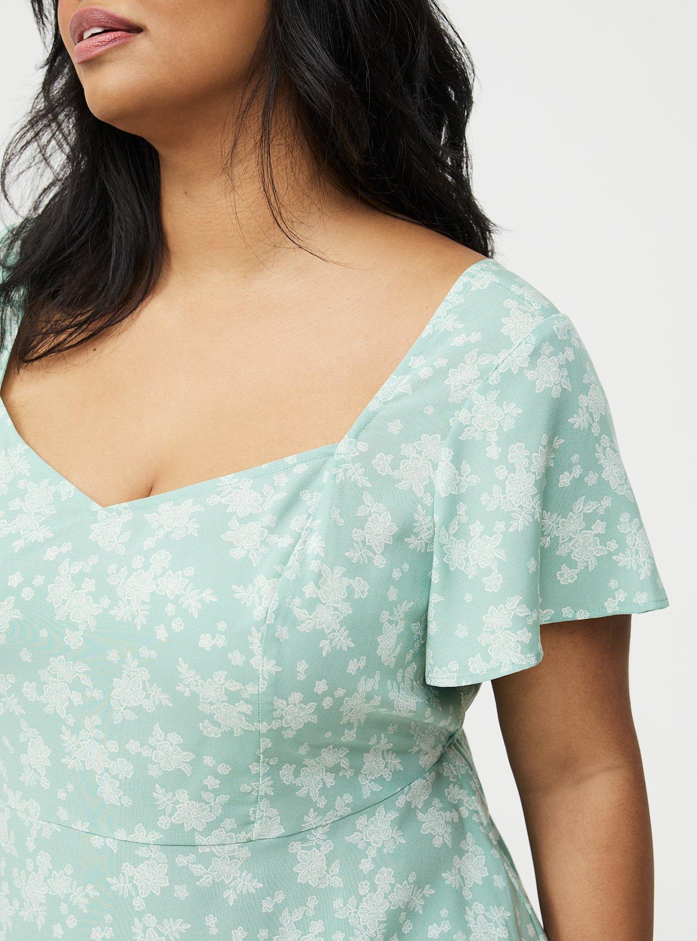 Sweetheart Flutter Sleeve Peplum Top