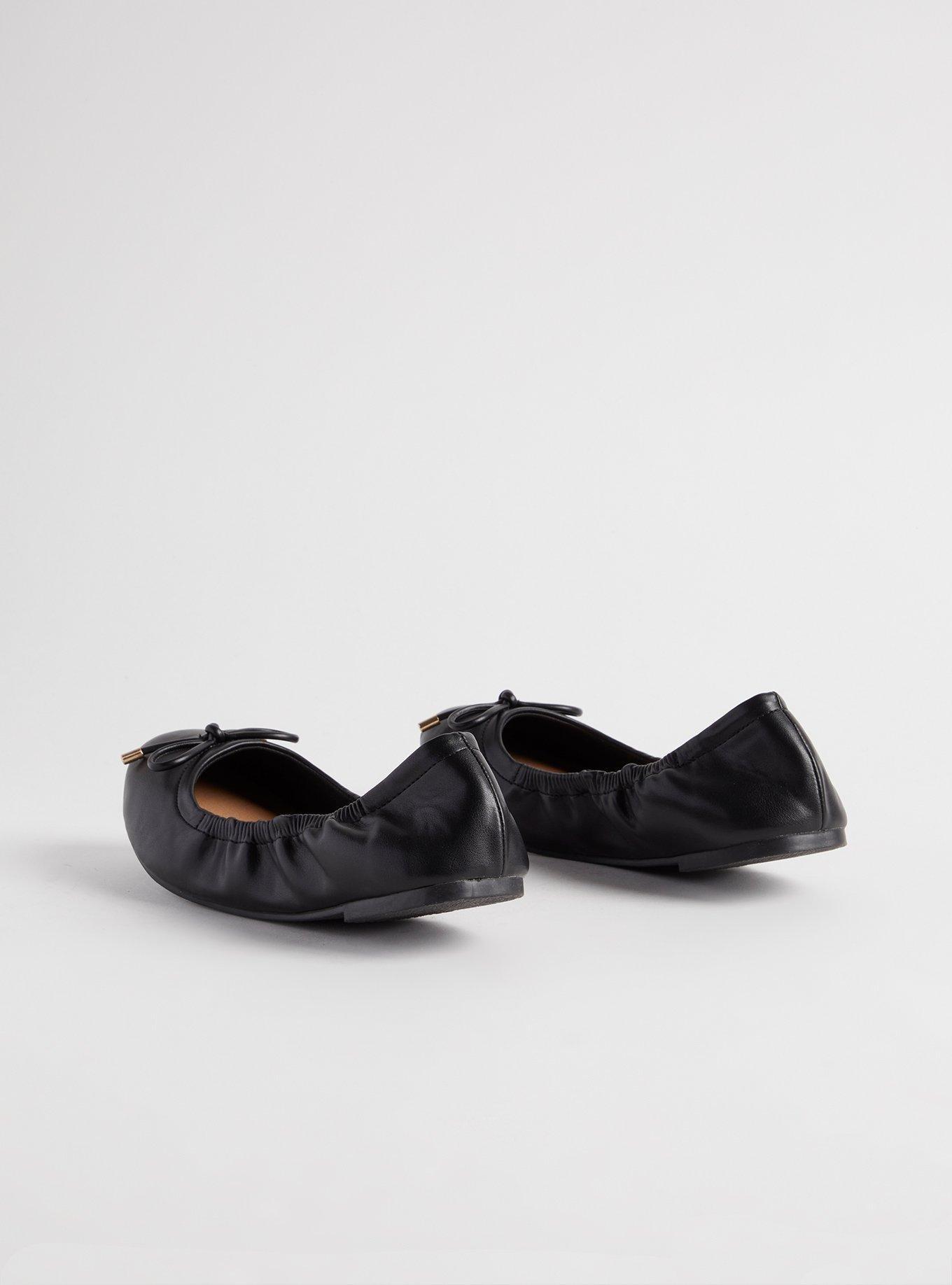 Scrunch Ballet Flat with Bow (WW)