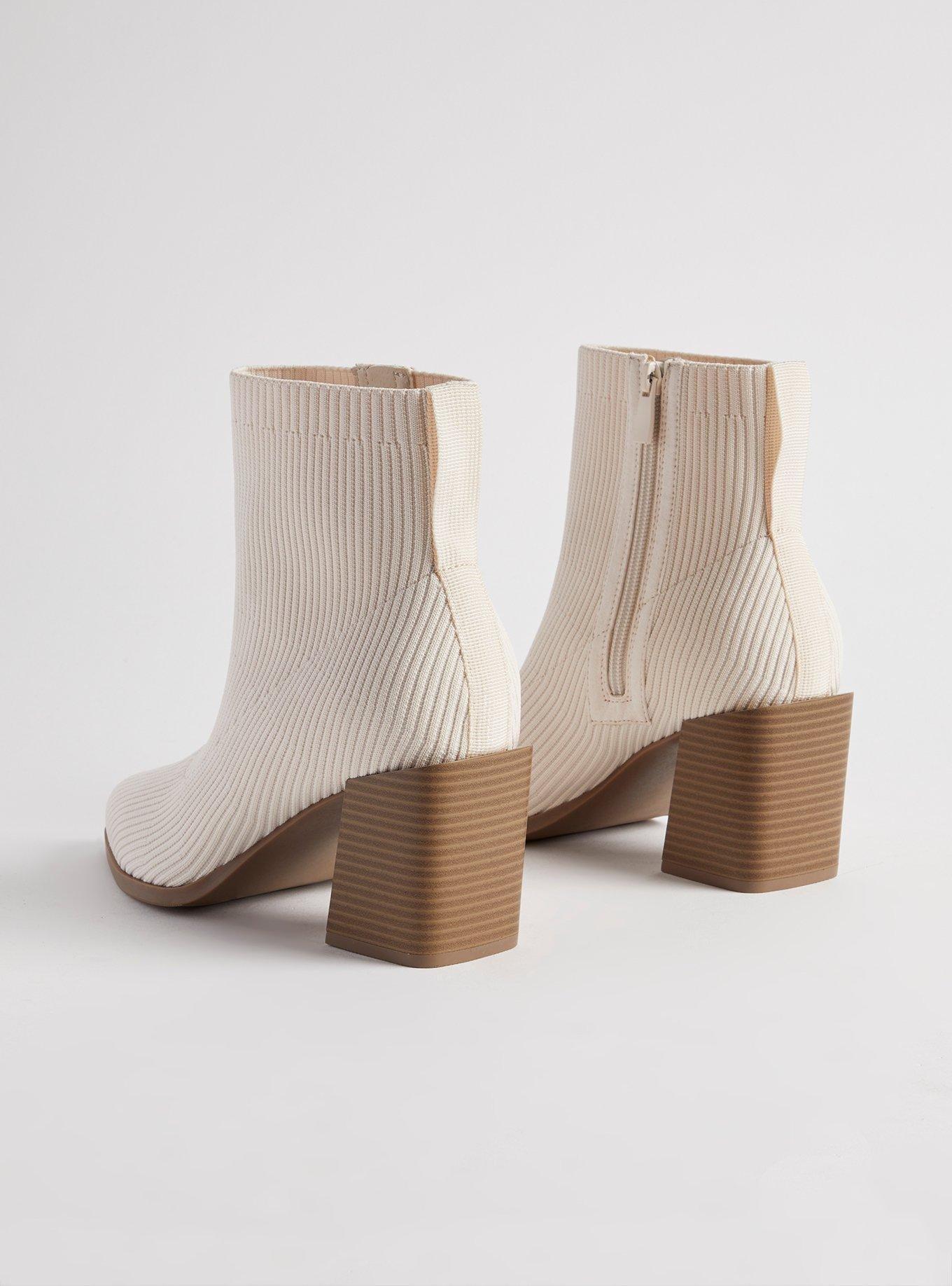 Stretch Ribbed Knit Bootie (WW)