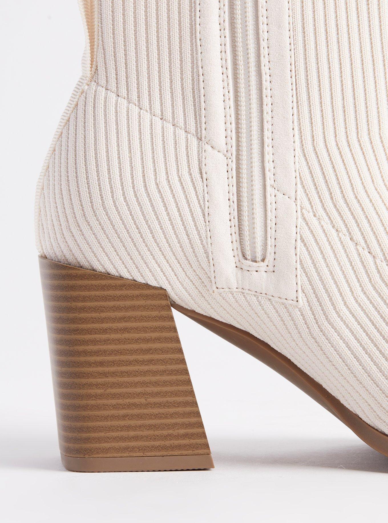 Stretch Ribbed Knit Bootie (WW)