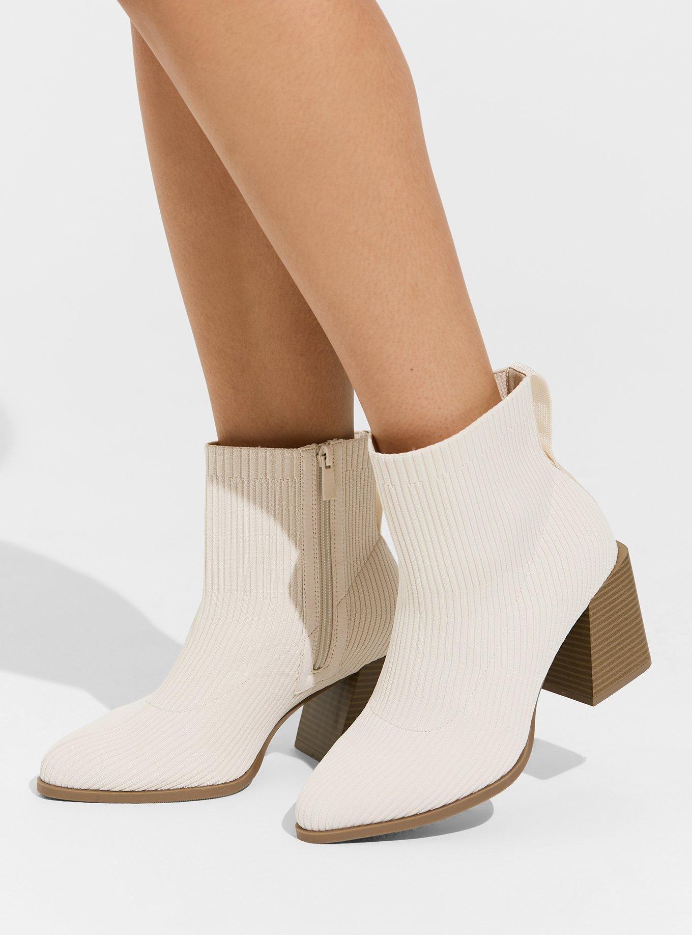 Stretch Ribbed Knit Bootie (WW