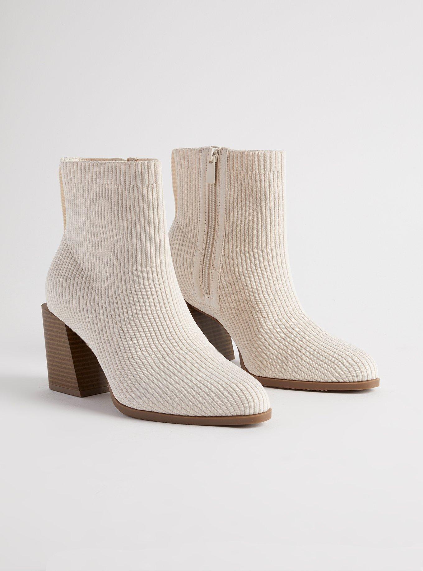 Stretch Ribbed Knit Bootie (WW)