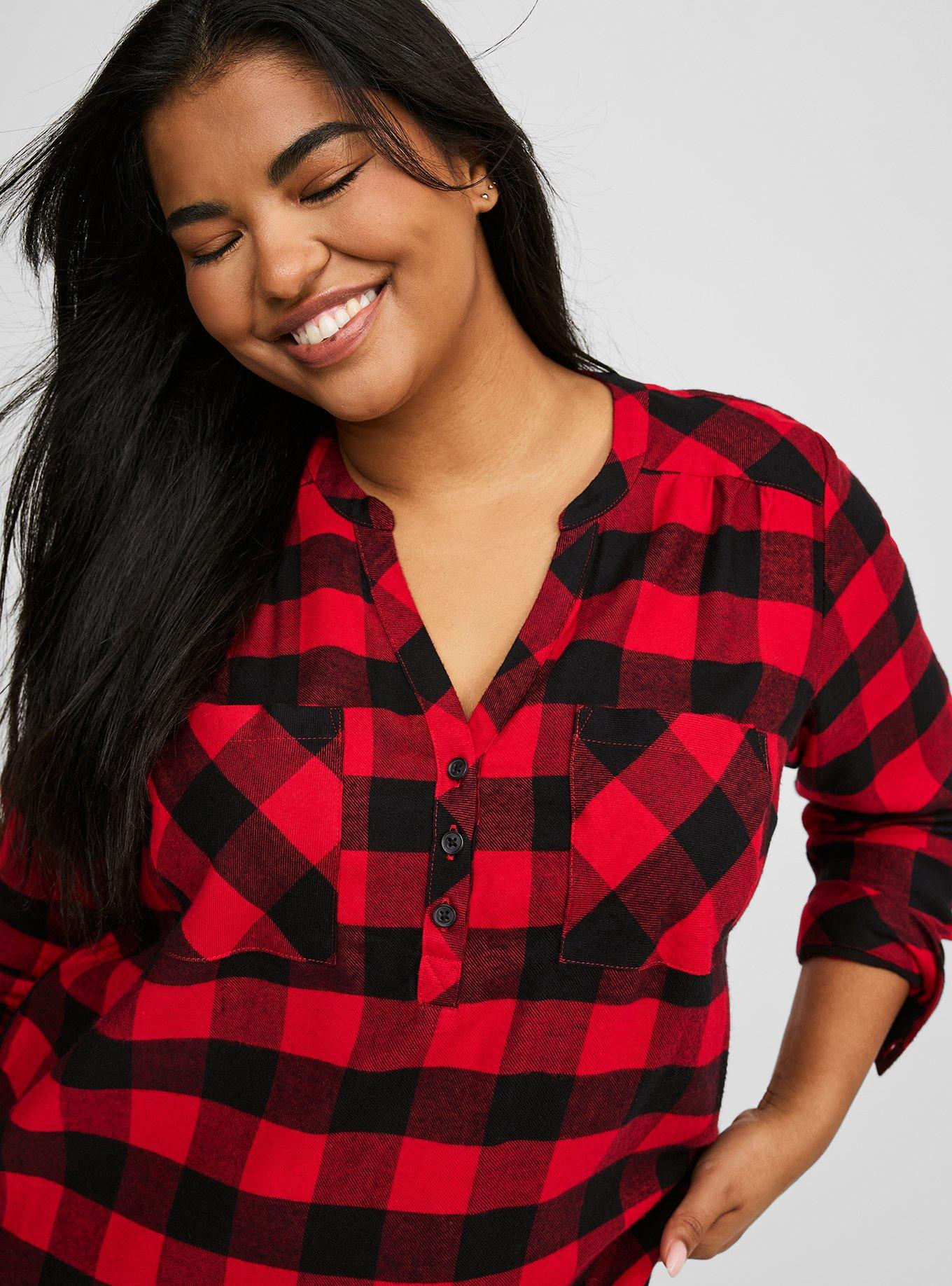 Harper Softest Flannel Tunic Pullover