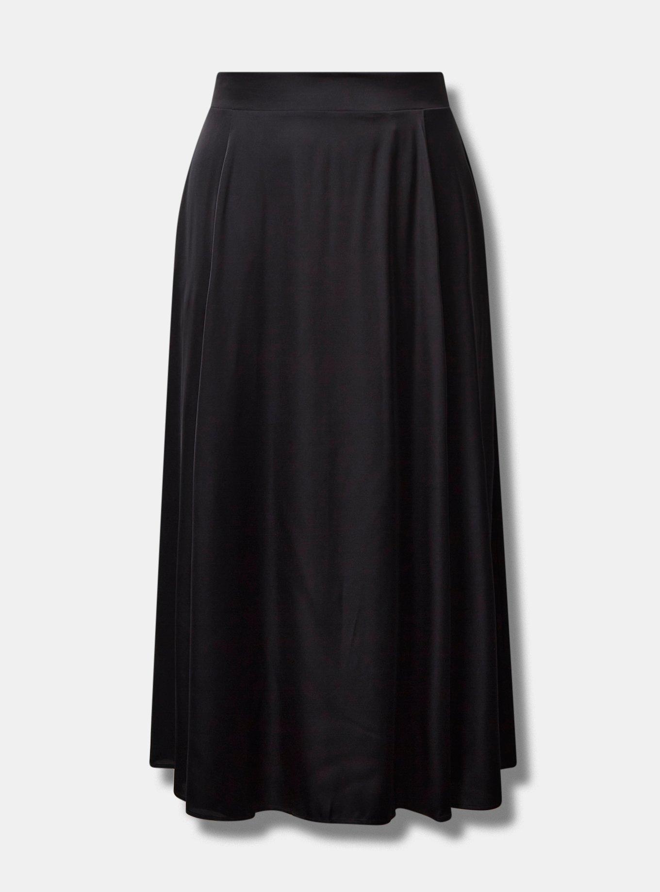 Double slit midi outlet skirt