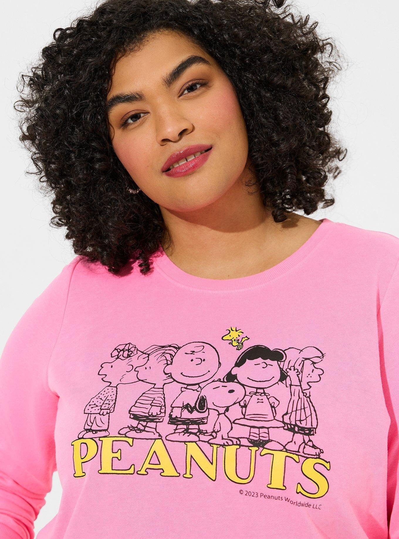 Plus Size - Peanuts Group Cozy Fleece Crew Neck Sweatshirt - Torrid