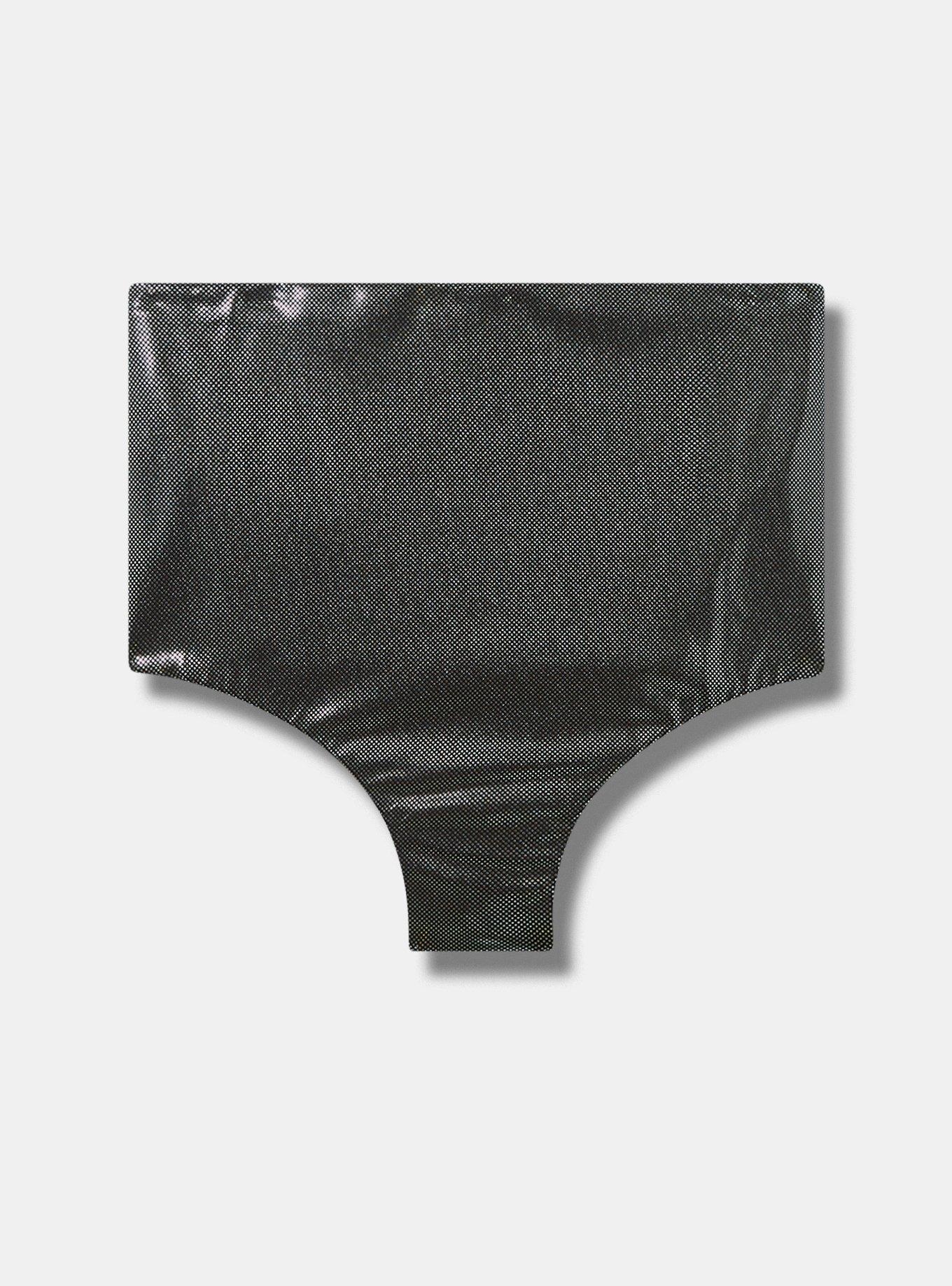 High Rise Foil Flat Front Swim Bottom