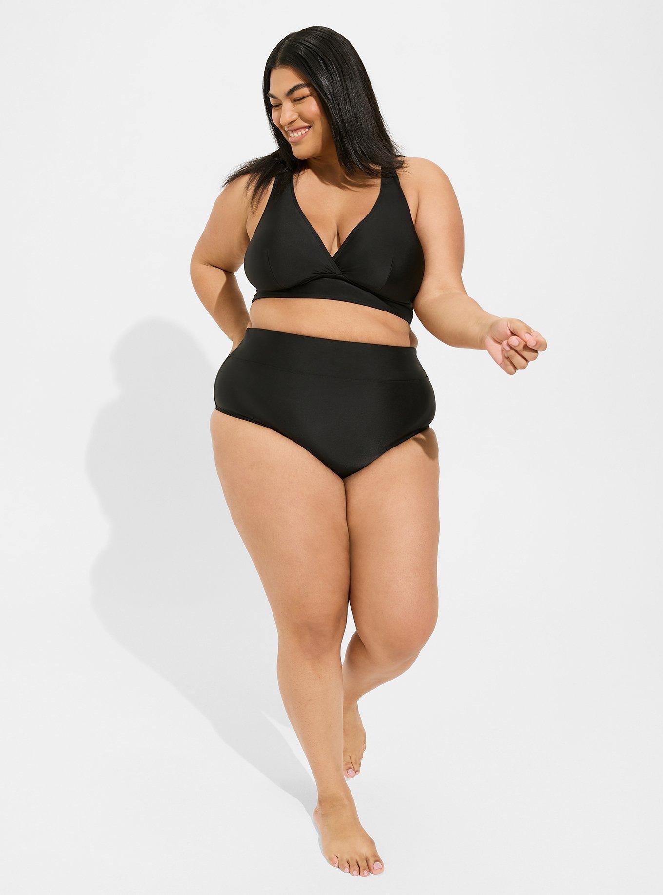 Plus Size - Ultra High Rise Ruched Swim Short - Torrid