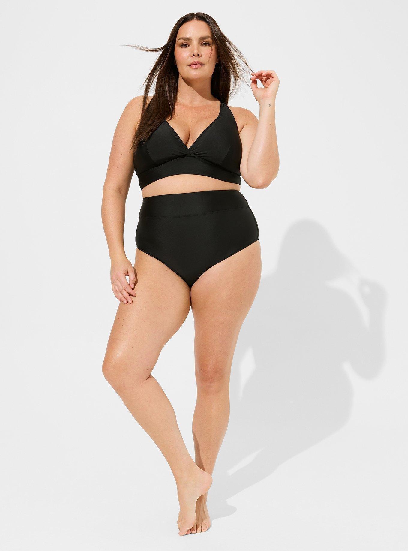 Plus Size Ultra High Rise Wide Band Cheeky Swim Bottom Torrid