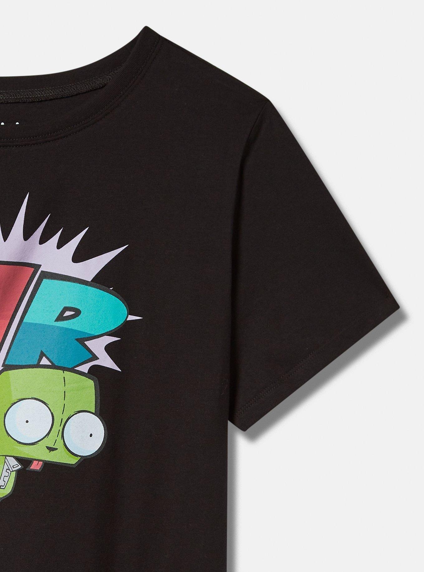 Plus Size Invader Zim Classic Fit Cotton Crew Tee, DEEP BLACK, alternate