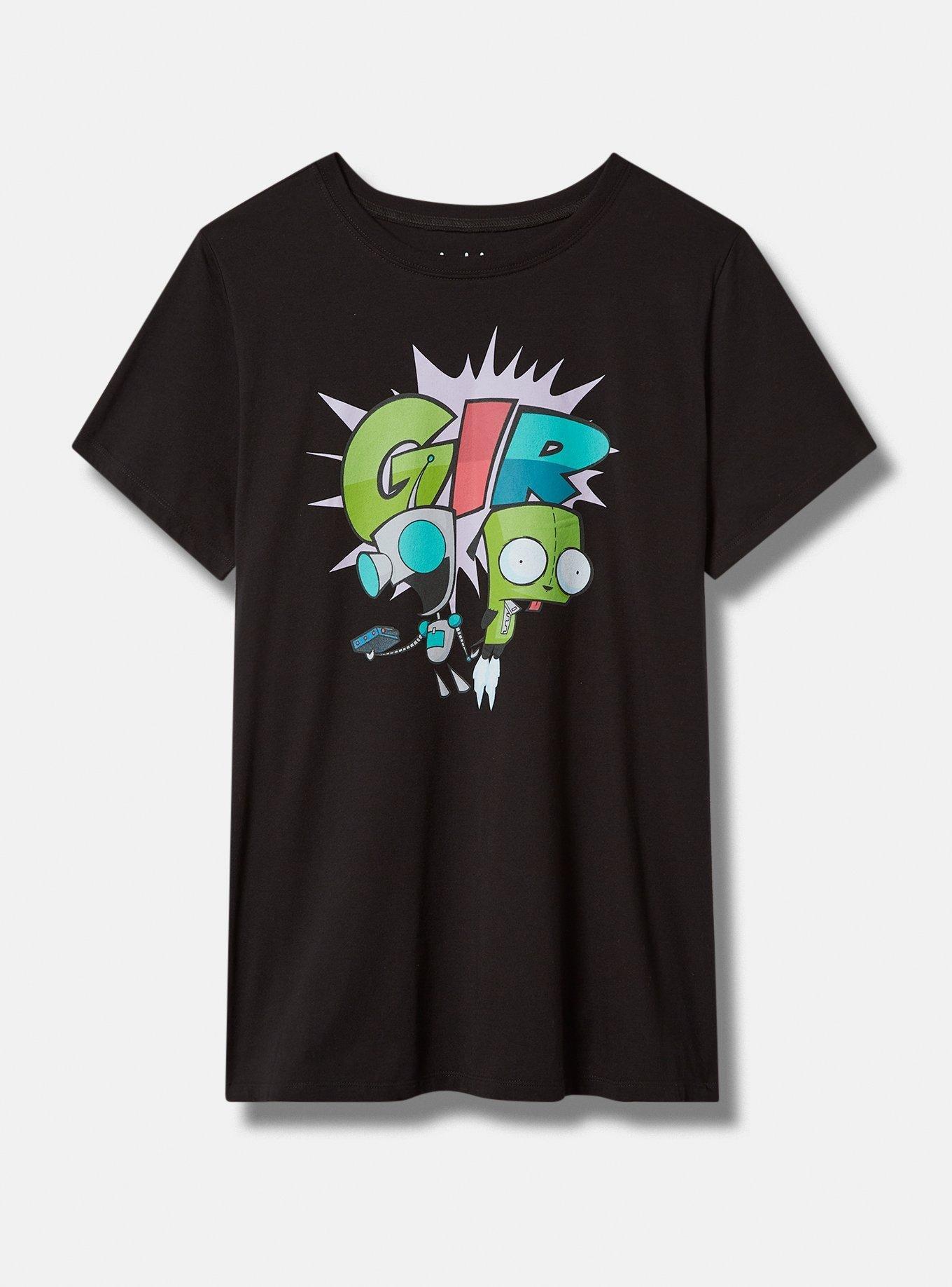 Plus Size Invader Zim Classic Fit Cotton Crew Tee, DEEP BLACK, hi-res