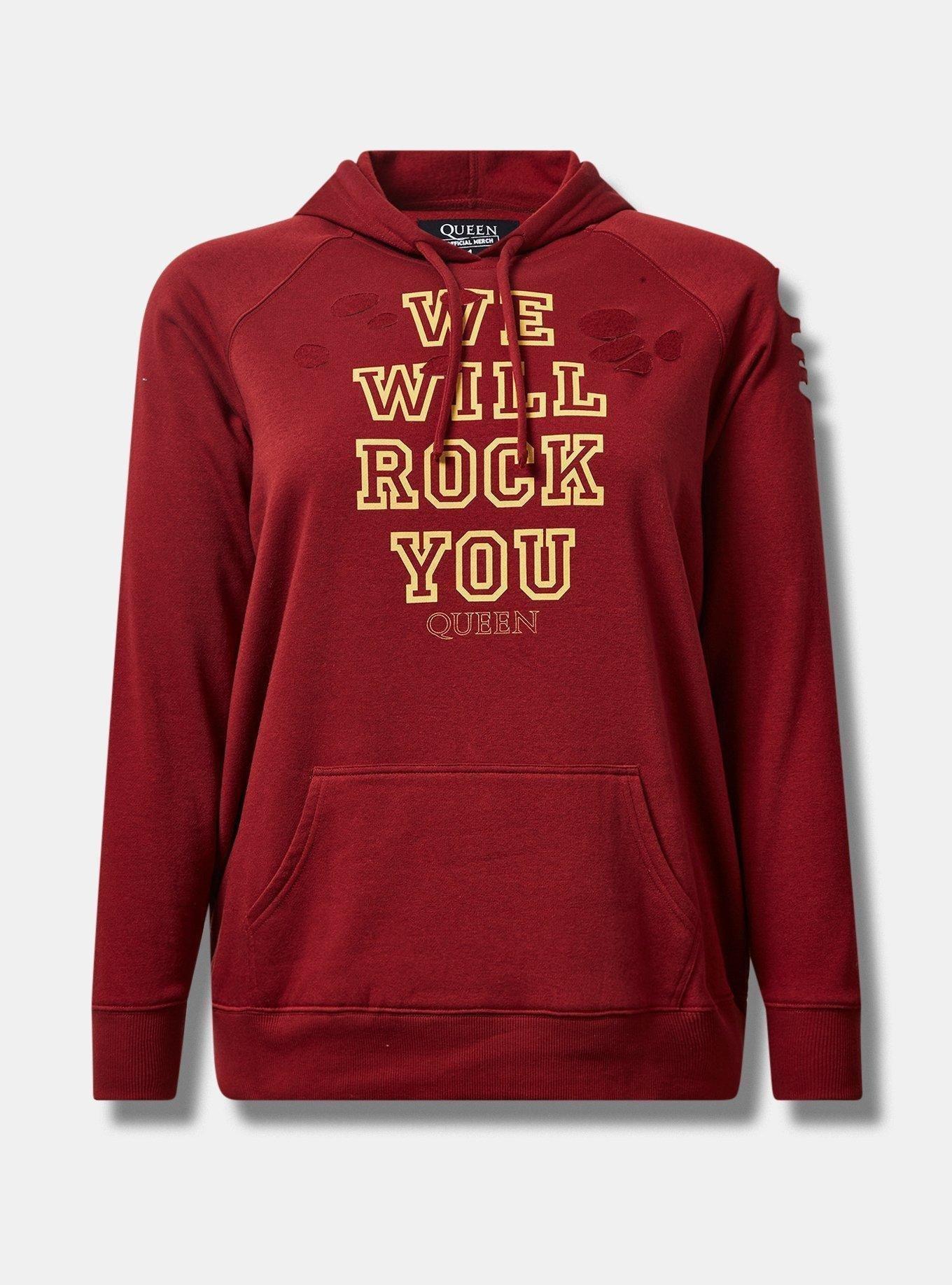 Queen Cozy Fleece Destructed Hoodie