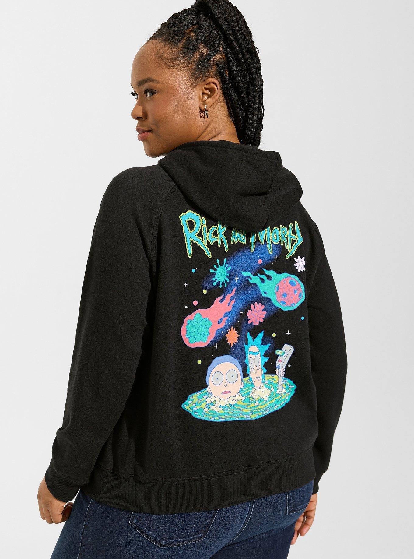 Rick and morty black 2024 hoodie