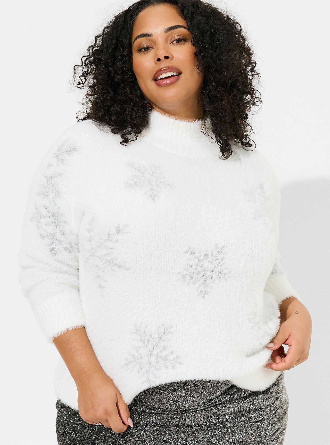 Plus size cheap eyelash sweater