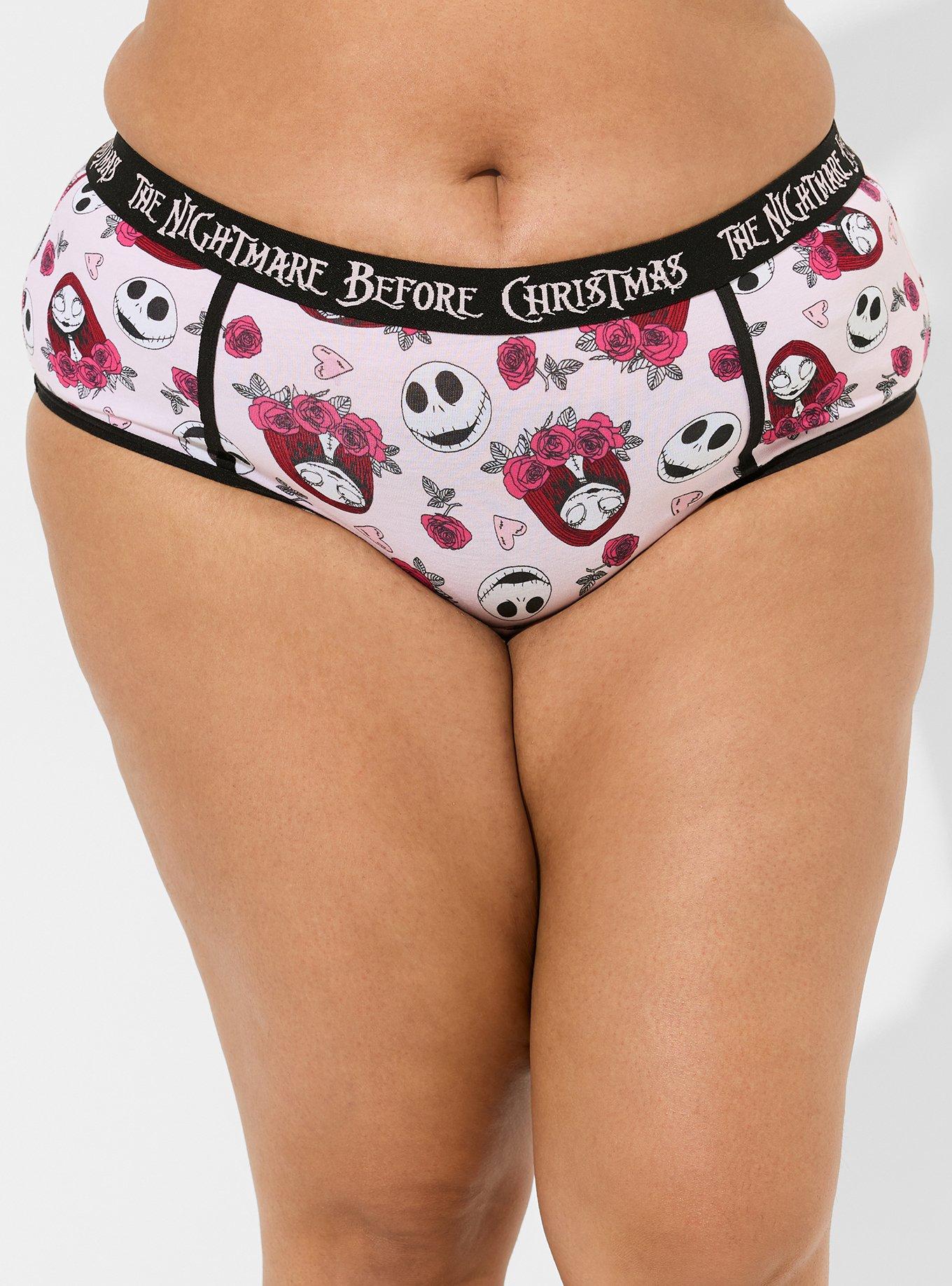 Torrid - Cheeky Panty - The Nightmare Before Christmas Purple Floral Cotton