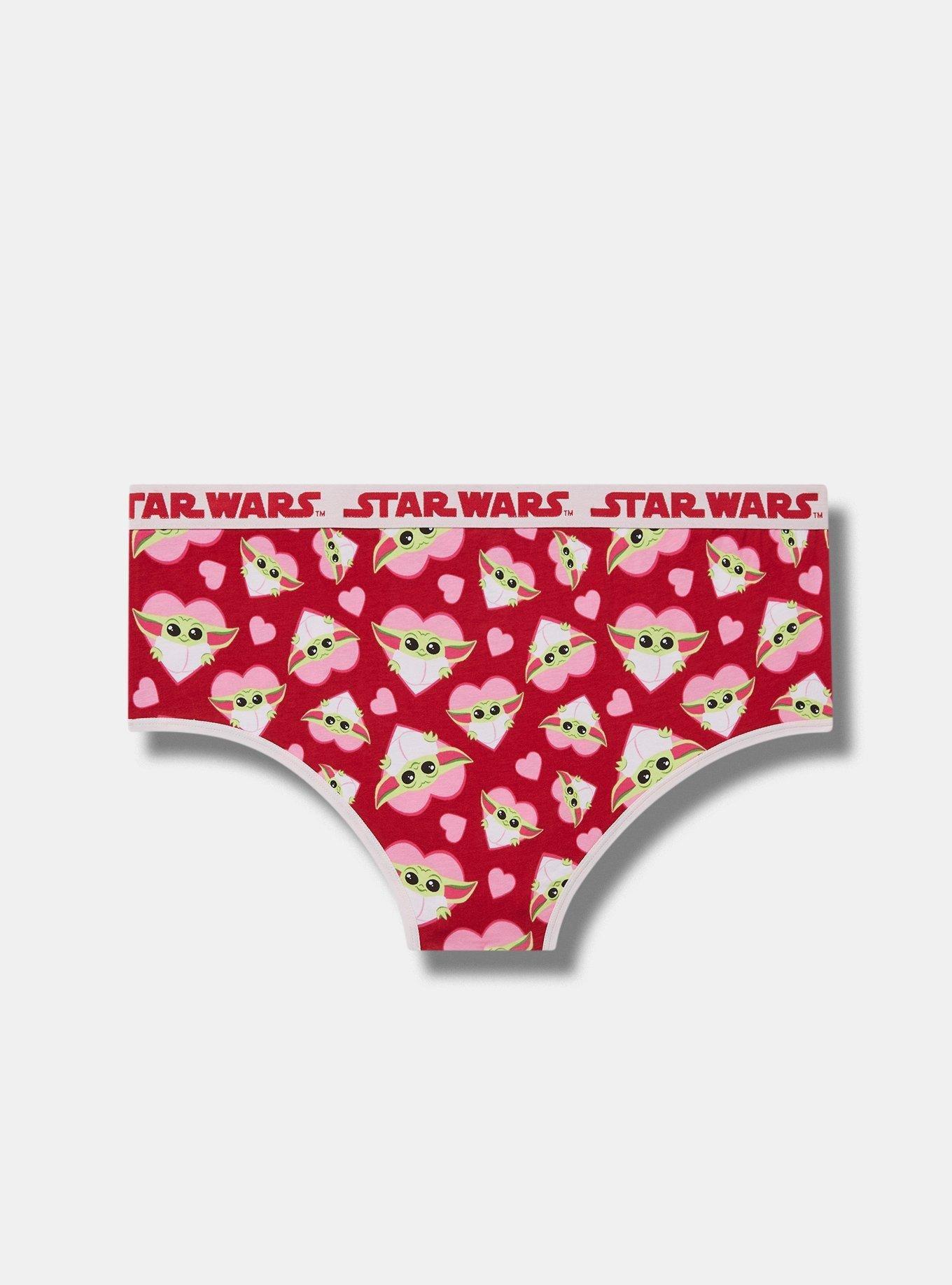 Plus Size - Star Wars Grogu Valentine Cotton Mid-Rise Cheeky Panty - Torrid