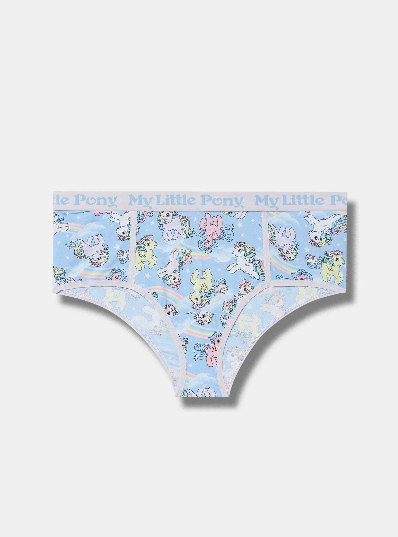 Plus Size My Little Pony Cotton Mid-Rise Cheeky Panty, MULTI, hi-res