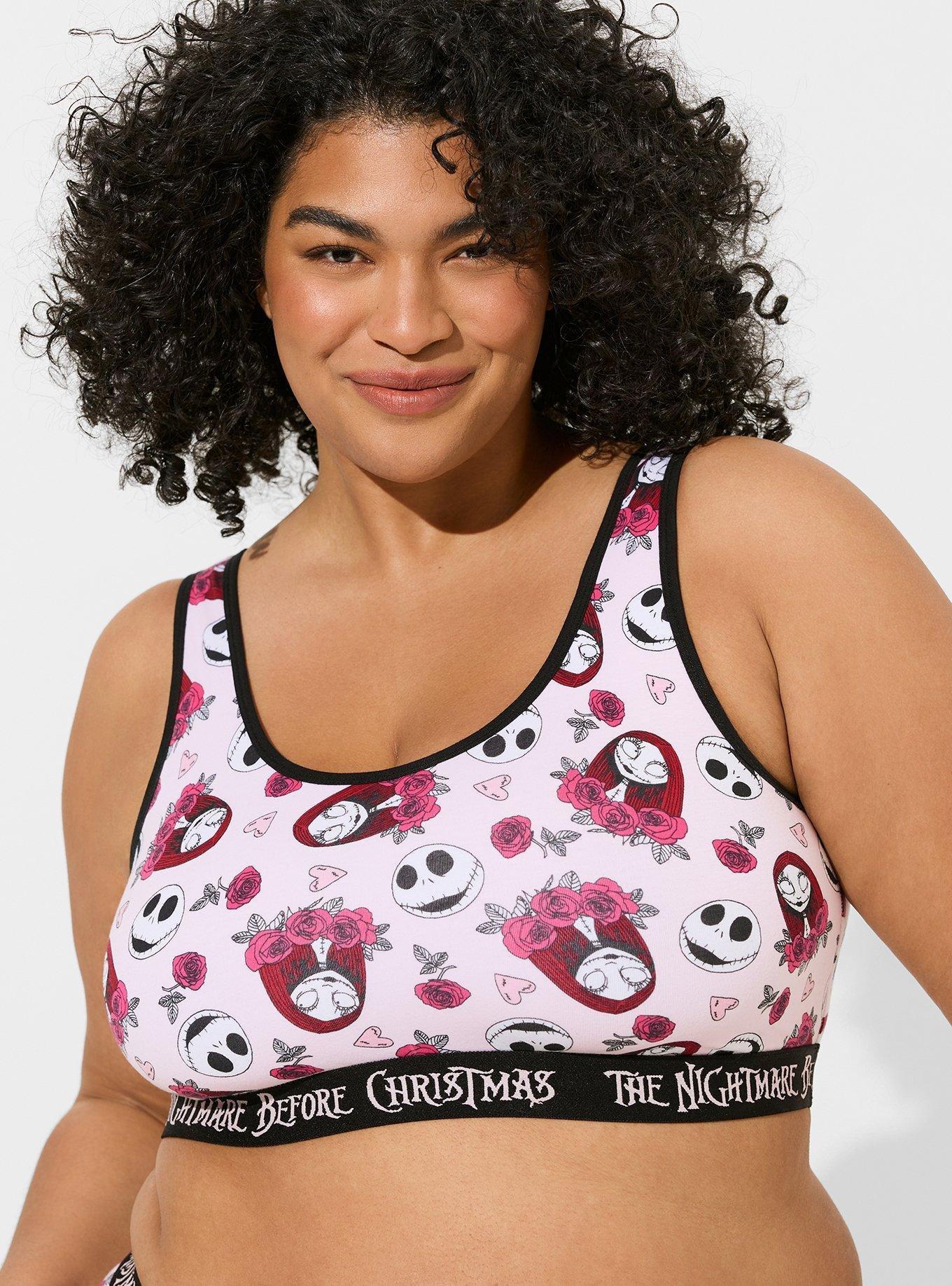Plus Size - Disney Nightmare Before Christmas Cotton Scoop Neck Bralette -  Torrid