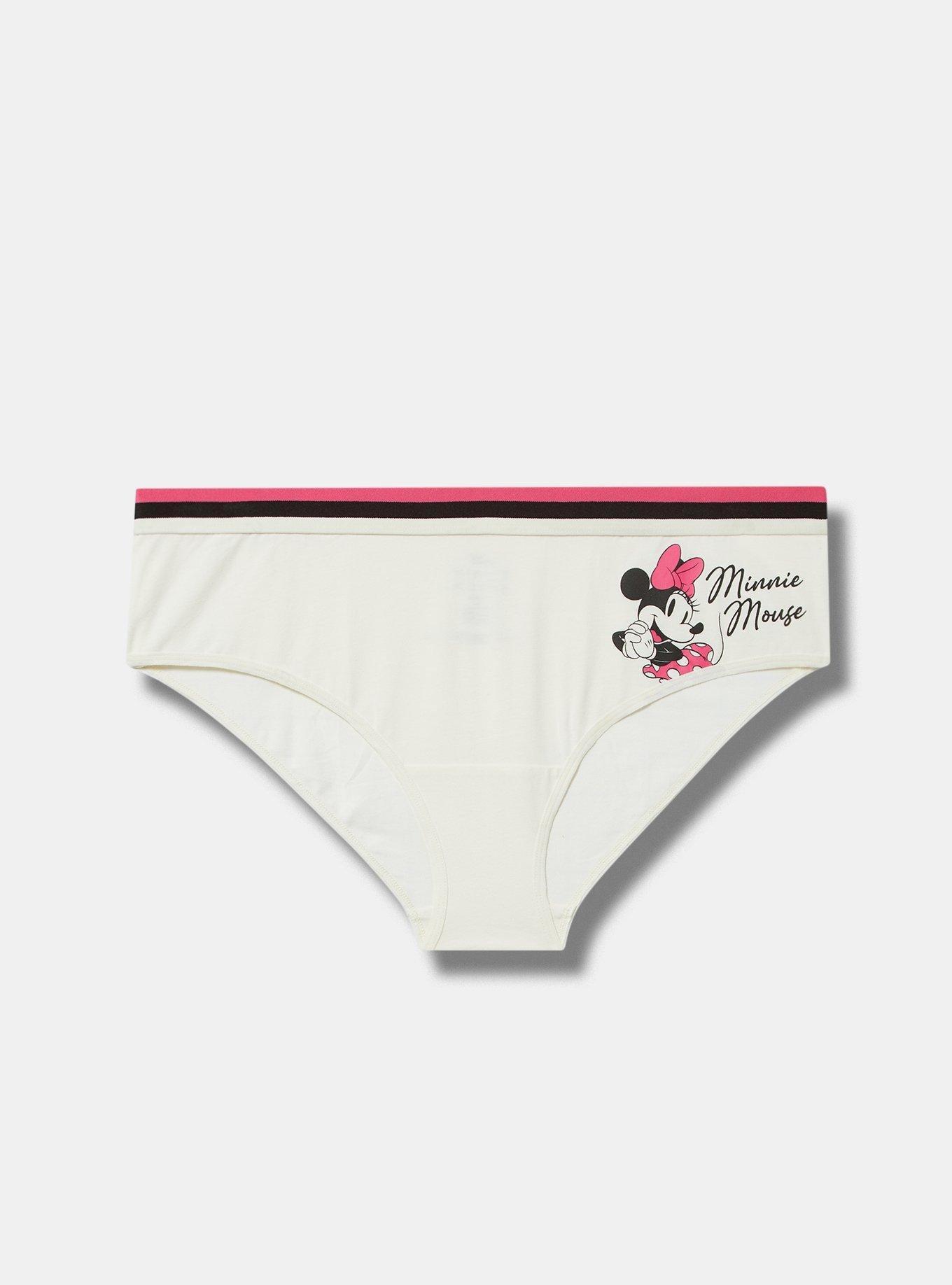 Plus Size - Disney Minnie Mouse Mid Rise Cotton Hipster Panty