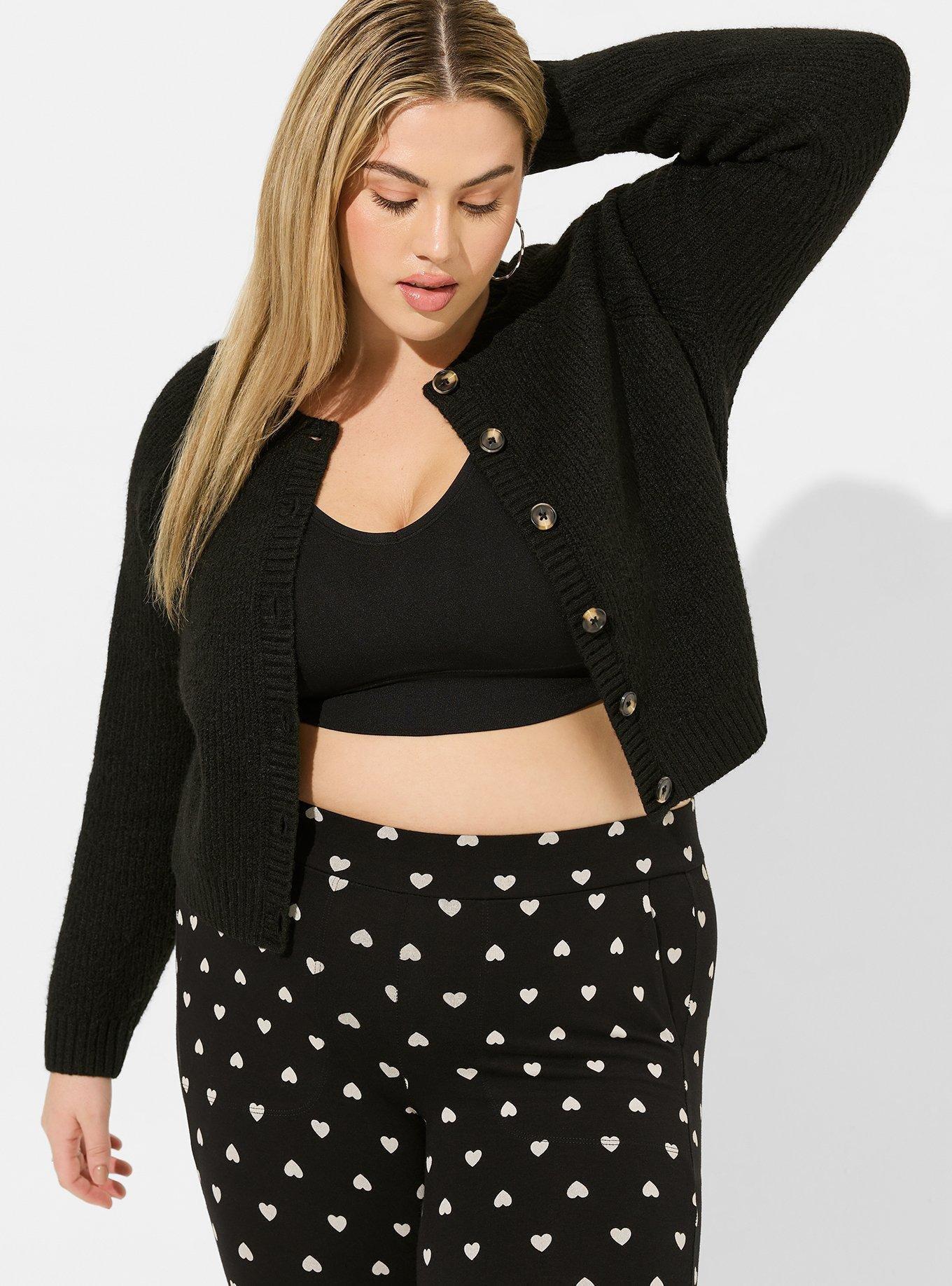 Plus Size Vegan Cashmere Crop Cardigan Sweater Torrid