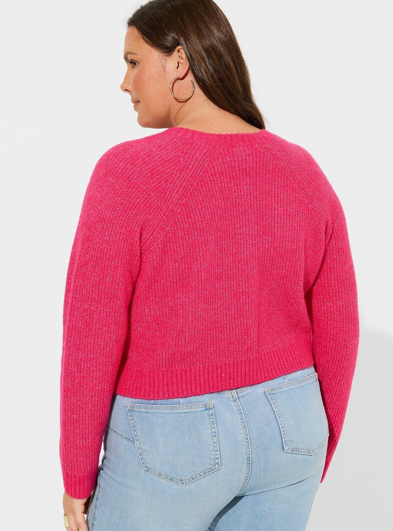 Vegan Cashmere Crop Cardigan Sweater