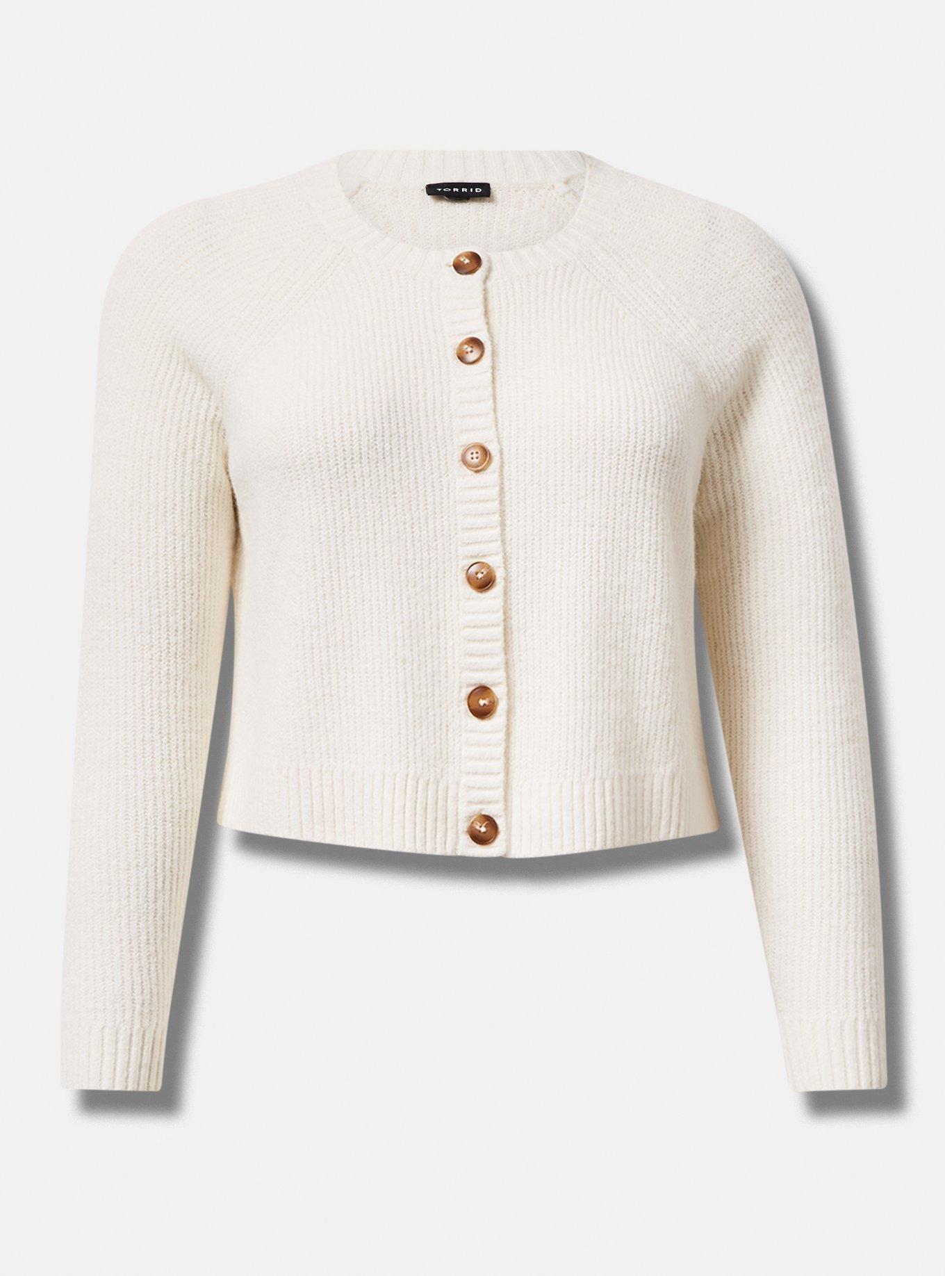 Vegan Cashmere Crop Cardigan Sweater