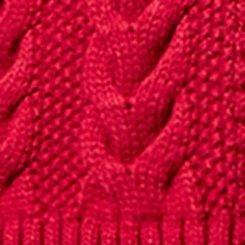 Cable Cardigan V-Neck Drop Shoulder Sweater, JESTER RED, swatch