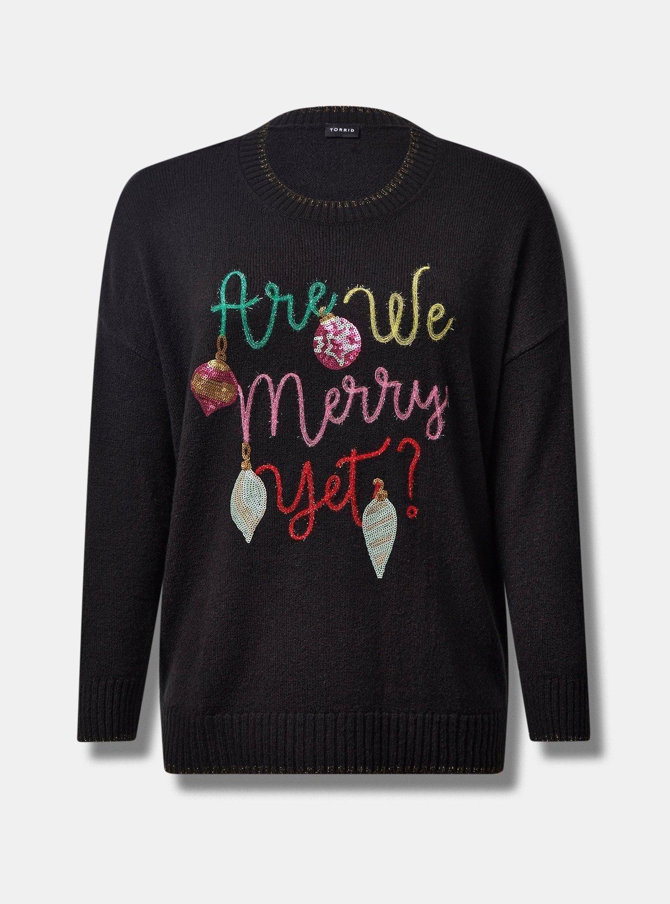 Merry Yet Pullover Crew Sweater