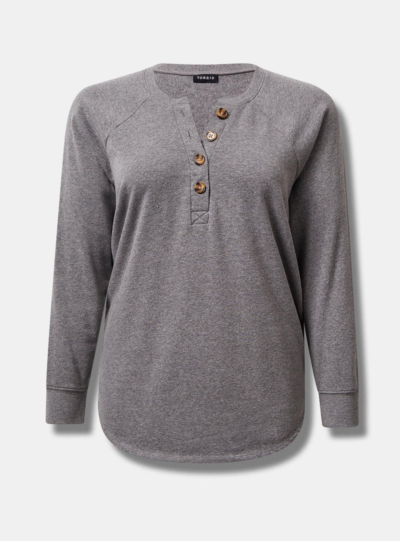 Cozy henley sales sweatshirt