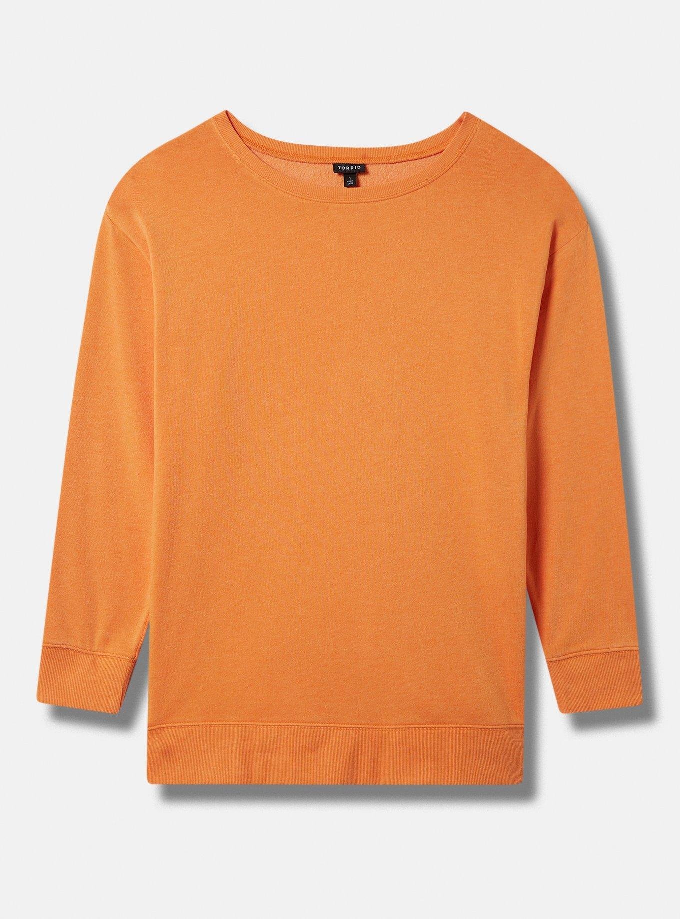 Plus Size - Cozy Fleece Drop Shoulder Step Hem Sweatshirt - Torrid