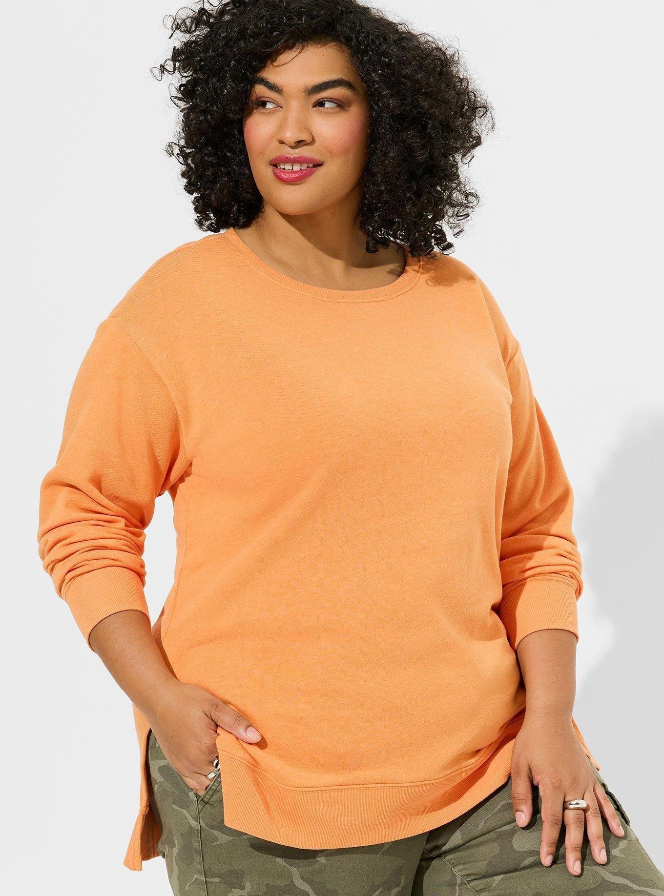 Plus Size - Everyday Fleece Raw Hem Long Sleeve Hooded Active Sweatshirt -  Torrid