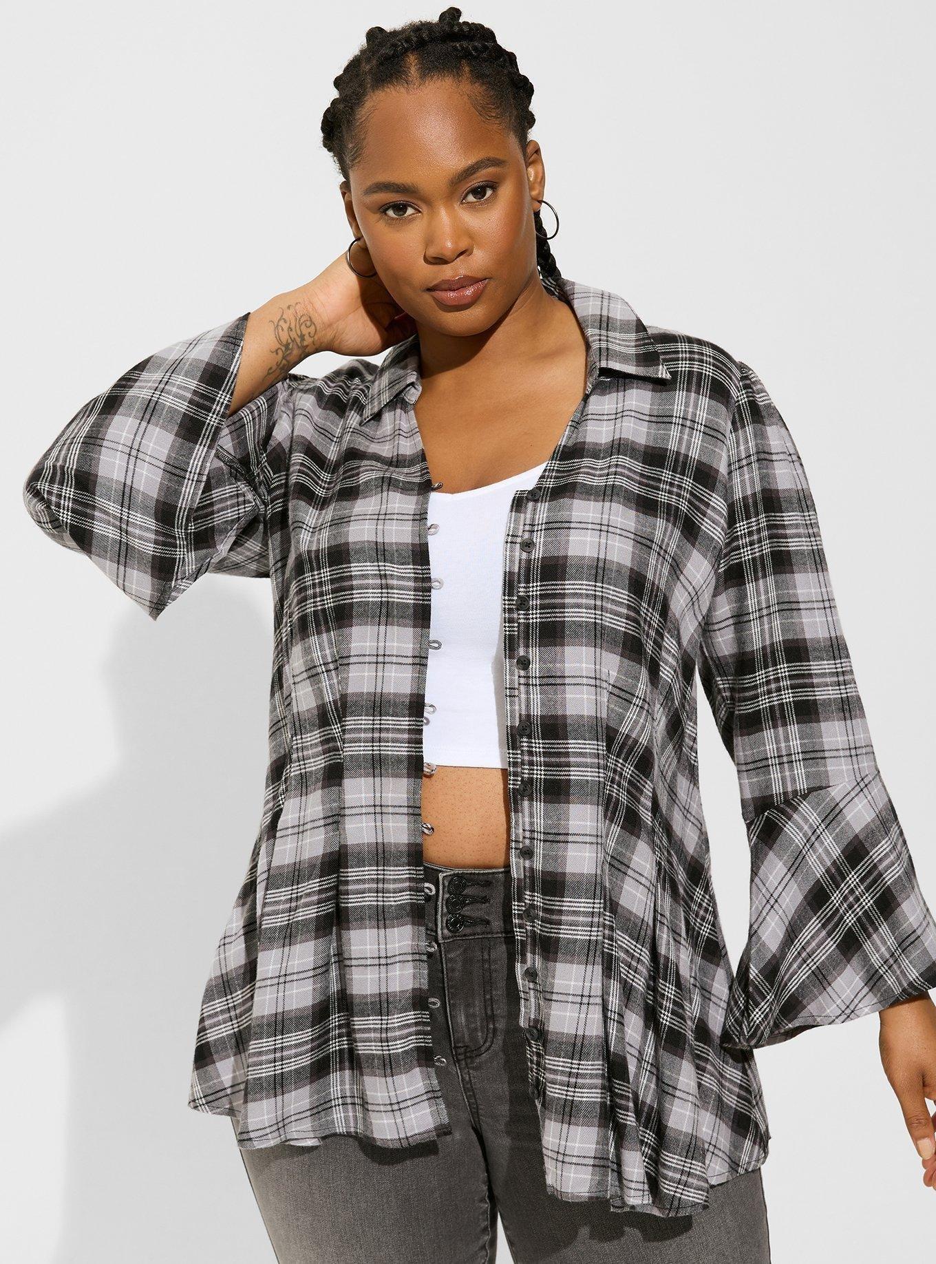 Fit & Flare Softest Flannel Acrylic Top