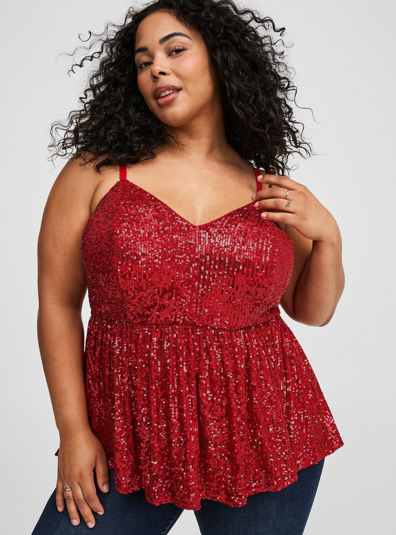 Plus size sequin orders peplum