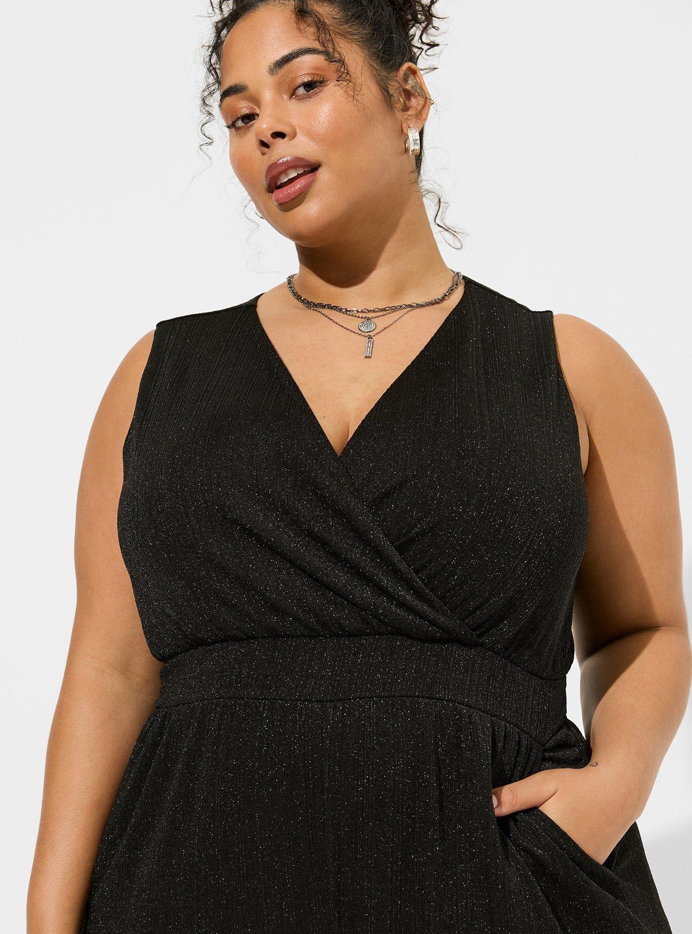 Shop Plus Size Natural Sparkle Legging in Black, Sizes 12-30