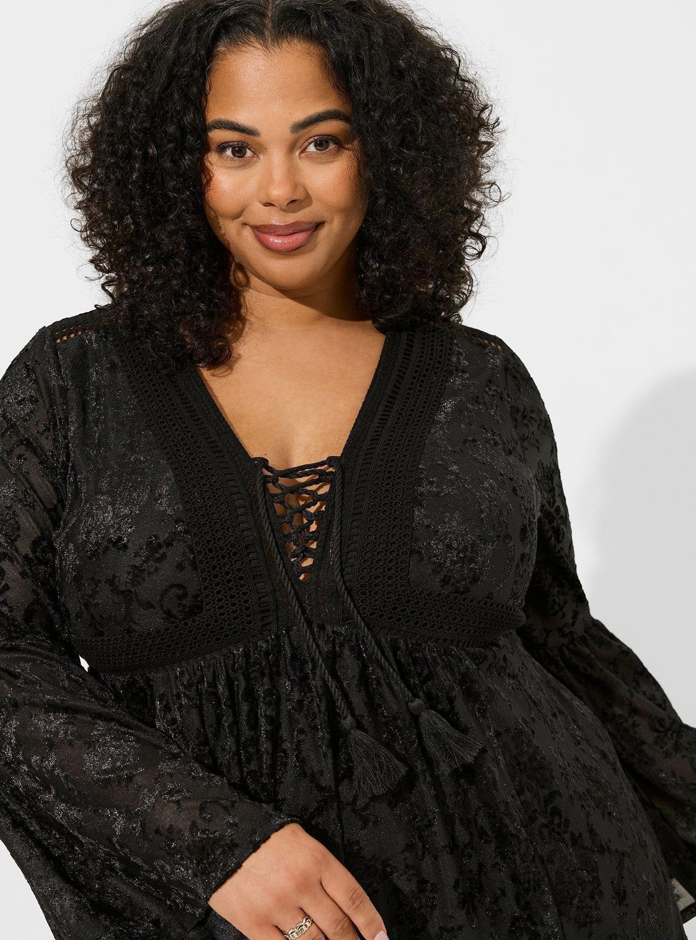 Plus Size - Maxi Lace Button-Front Dress - Torrid